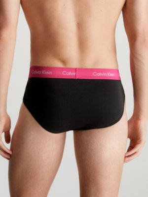 Calvin Klein 3 pack cotton stretch hip briefs in purple