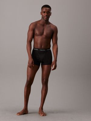 lot de 3 boxers - cotton stretch wicking black pour hommes calvin klein