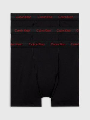 Calvin Klein Cotton Stretch 3 pack boxer briefs in black