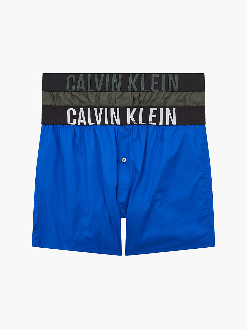 NEW SLATE/ PROVIDENCE BLUE 2 Pack Slim Fit Boxers - Intense Power undefined men Calvin Klein