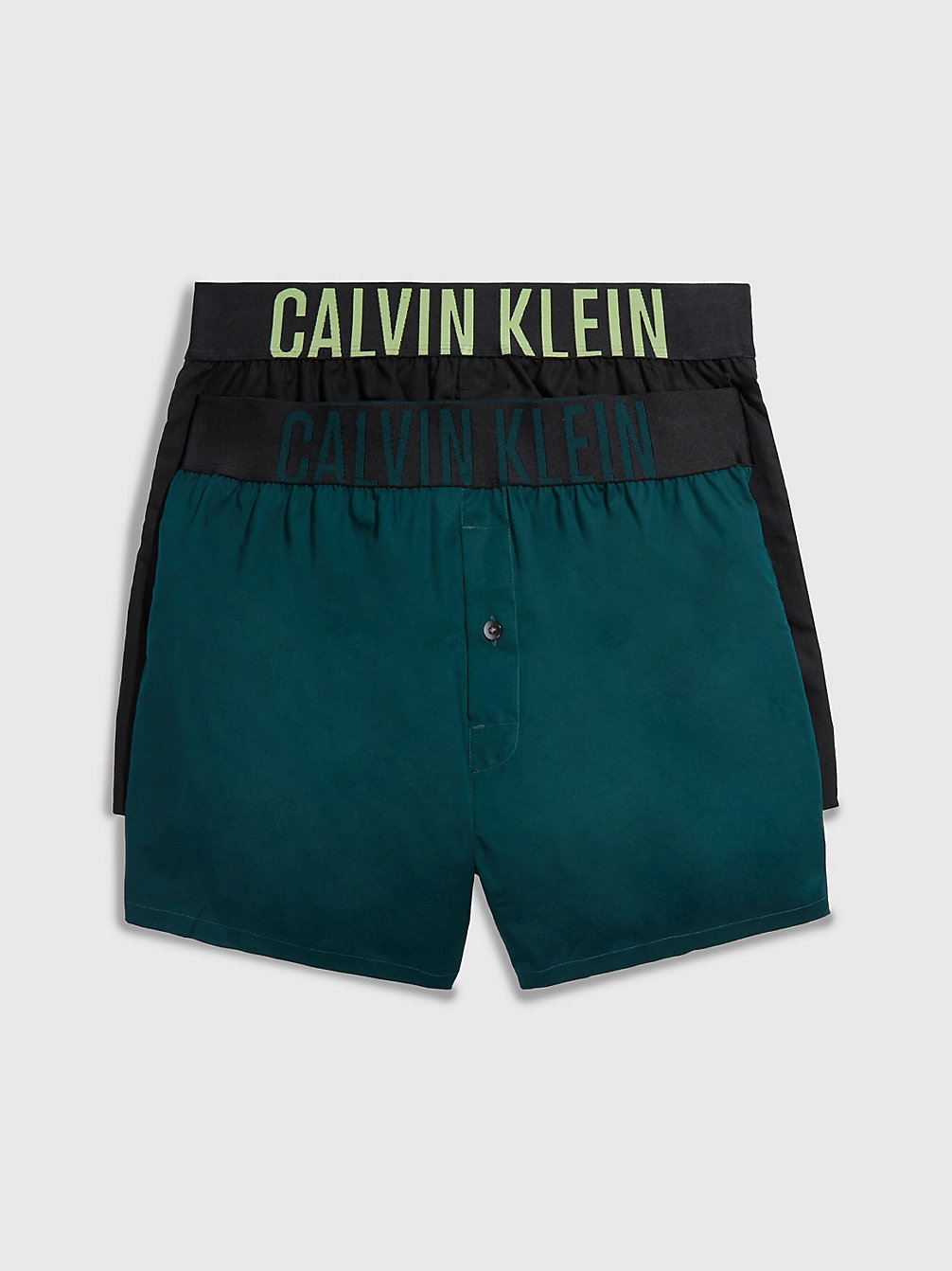 B-TROPIC LIME, PONDEROSA PINE 2 Pack Slim Fit Boxers - Intense Power undefined men Calvin Klein