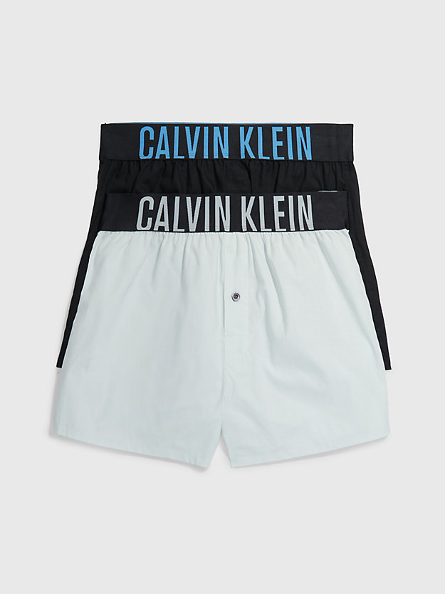 BLACK W/ SIGNATURE BLUE, DRAGON FLY 2er-Pack Slim Fit-Boxershorts - Intense Power für Herren CALVIN KLEIN