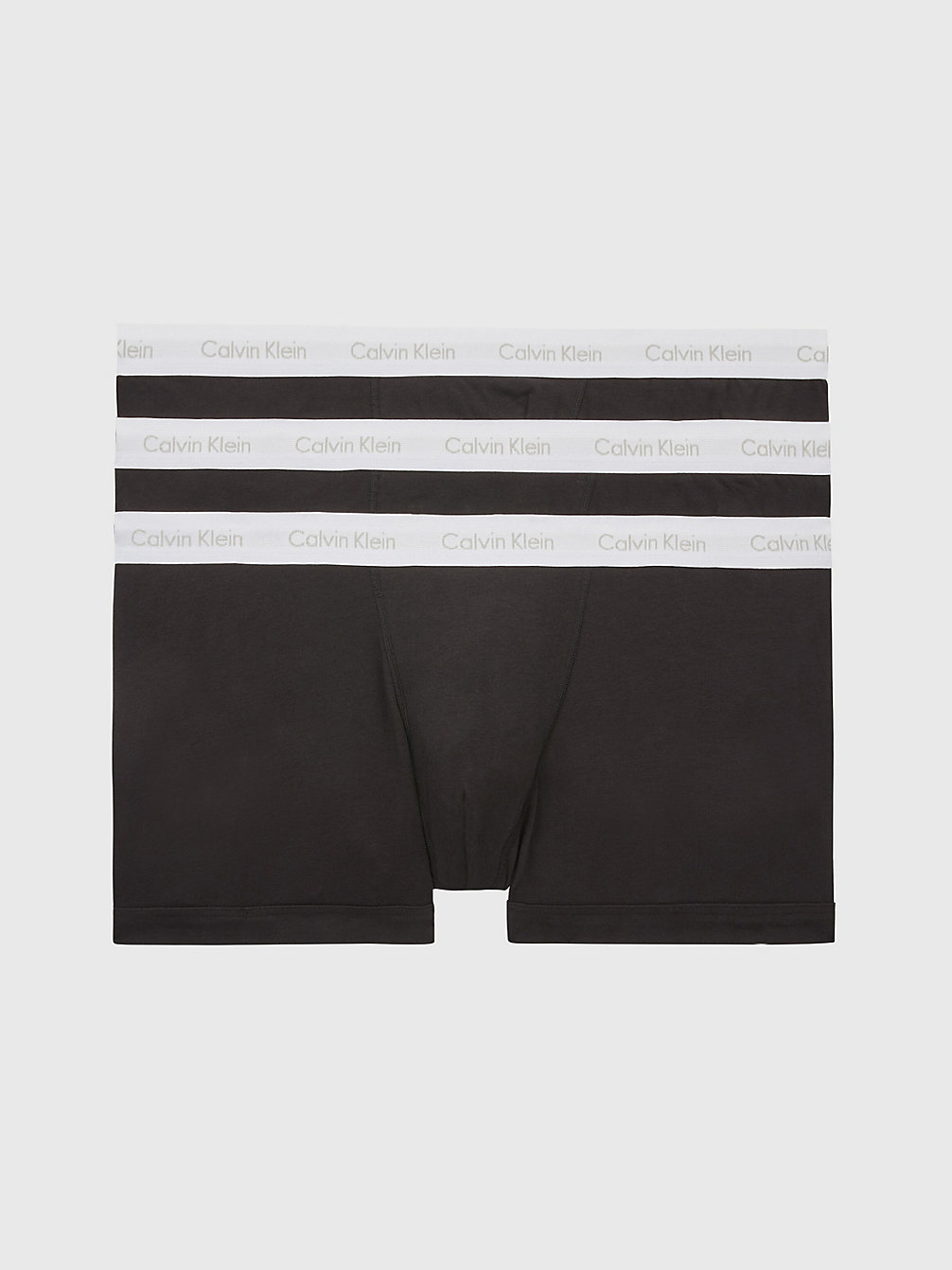 BLACK Plus Size 3 Pack Trunks - Cotton Stretch undefined men Calvin Klein