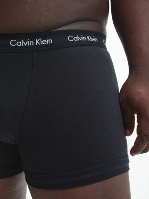 black/white/grey heather 3er-pack shorts in großen größen - cotton stretch für herren - calvin klein