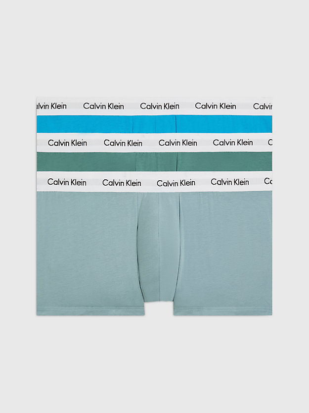 viv bl plus size 3 pack low rise trunks - cotton stretch for men calvin klein