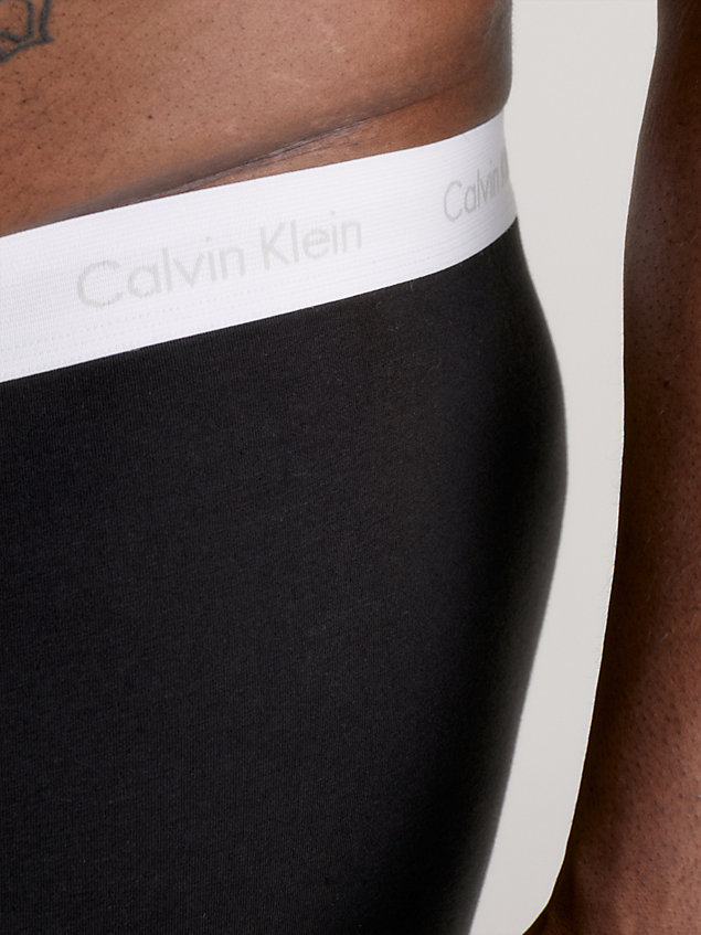 black plus size 3 pack boxer briefs - cotton stretch for men calvin klein