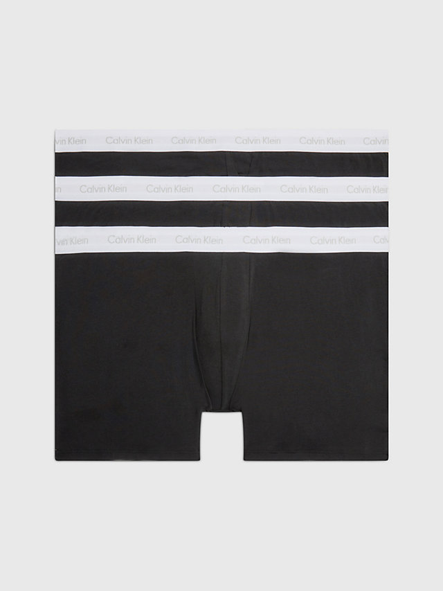 Black Plus Size 3 Pack Boxer Briefs - Cotton Stretch undefined men Calvin Klein