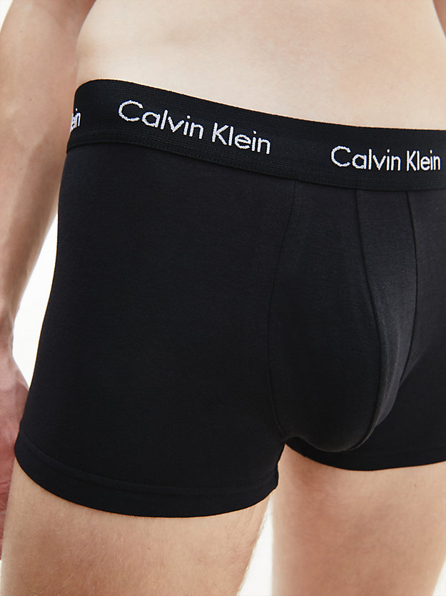 black w. black wb 5 pack trunks - cotton stretch for men calvin klein