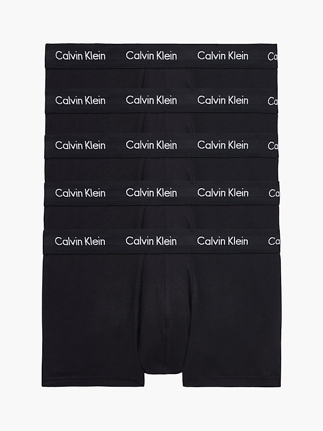 black 5 pack trunks - cotton stretch for men calvin klein