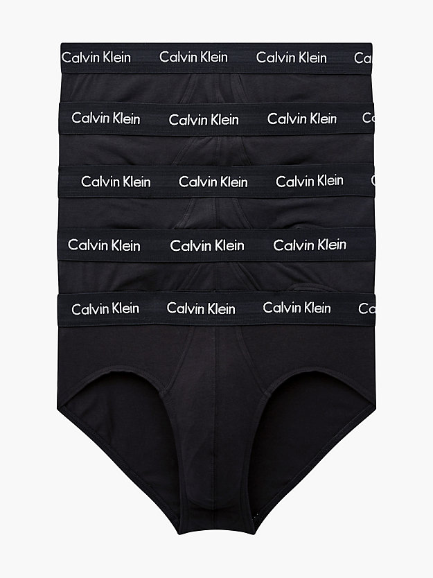 black w. black wb 5 pack briefs - cotton stretch for men calvin klein