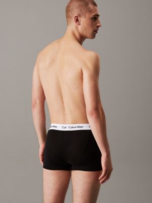 blk/ blk 5 pack trunks - cotton stretch for men calvin klein