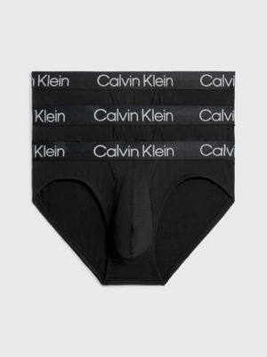 Buy Calvin Klein Men's Microfiber Stretch Multipack Briefs, Black,  Shoreline, Red Heat, L at