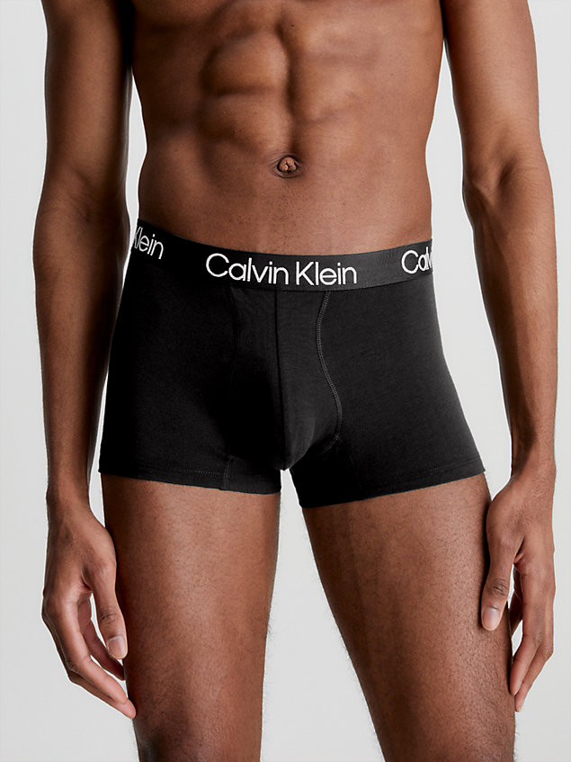 black 3-pack boxers - modern structure voor heren - calvin klein