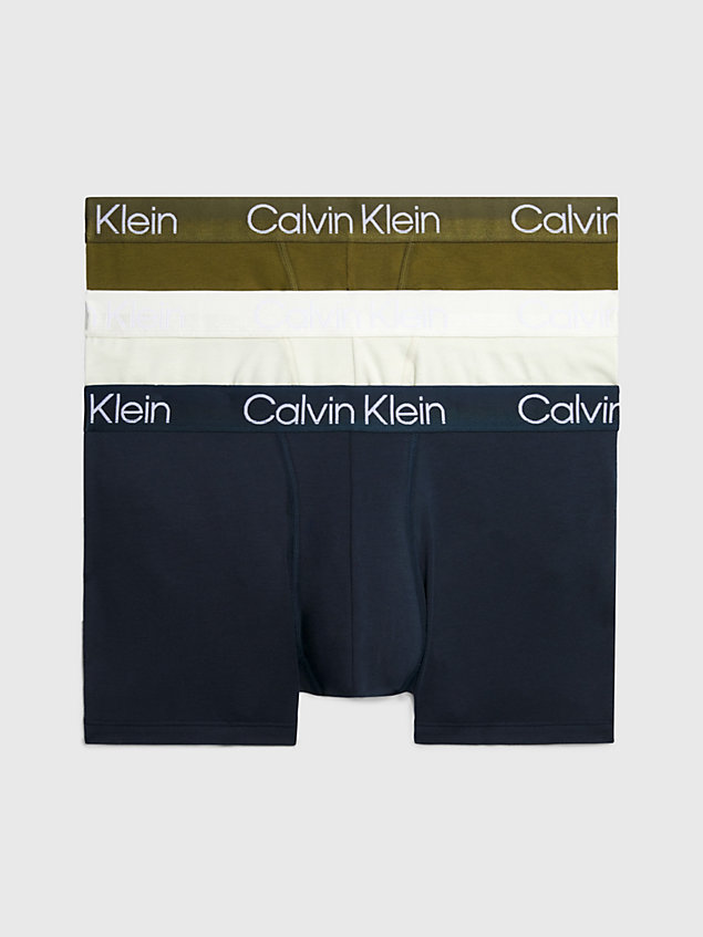  blueberry 3-pack boxers - modern structure voor heren - calvin klein