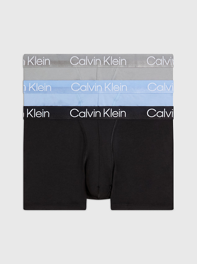  black 3er-pack shorts - modern structure für herren - calvin klein