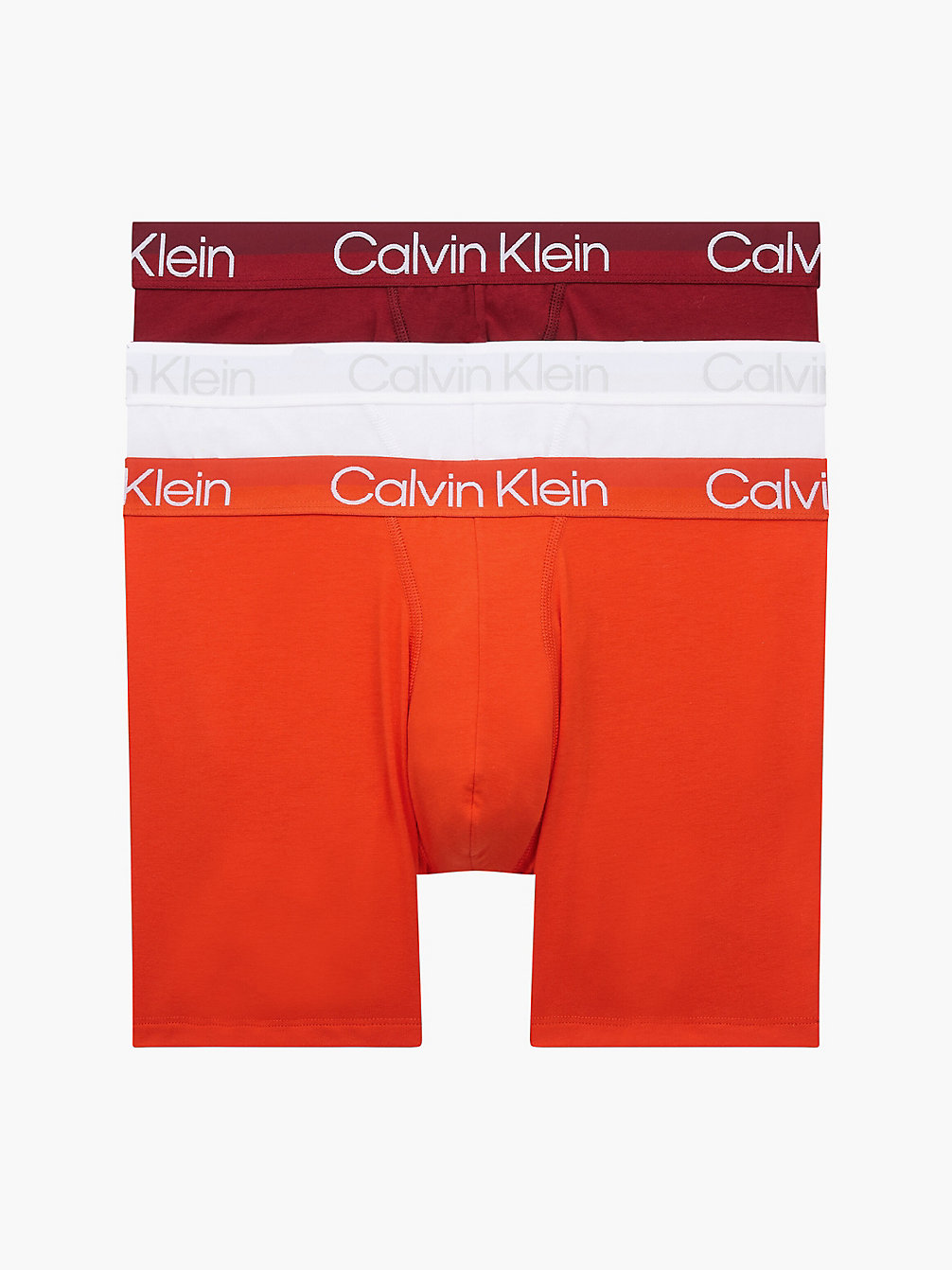 RED CARPET/ WHITE/ SAMBA 3 Pack Boxer Briefs - Modern Structure undefined men Calvin Klein