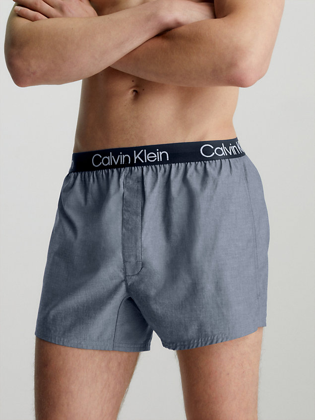 blue slim fit boxers - modern structure for men calvin klein