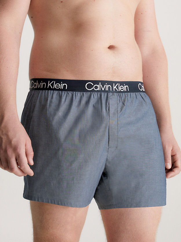 blueberry chambray slim fit boxers - modern structure for men calvin klein