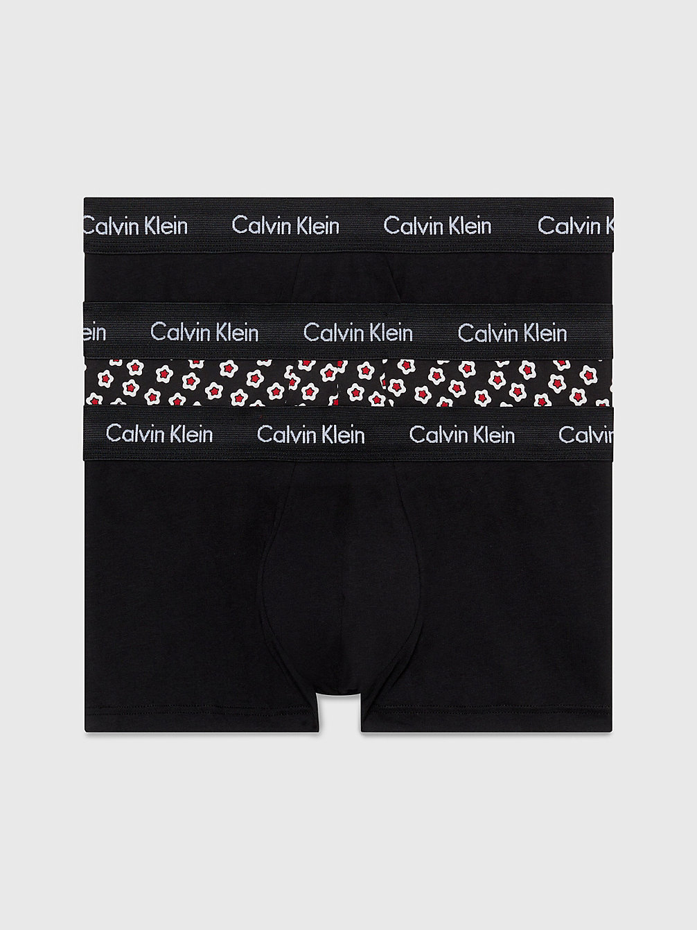 BLACK/ BLACK/ DREAMY STAR PRINT 3er-Pack Hüft-Shorts - Cotton Stretch undefined Herren Calvin Klein