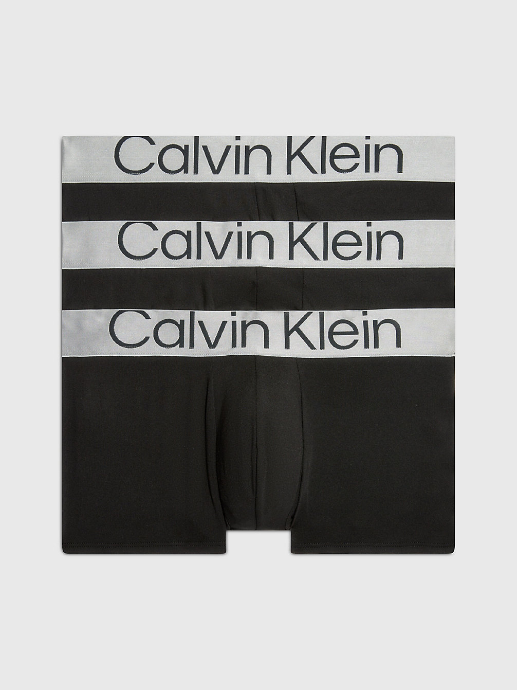 BLACK > Zestaw 3 Par Bokserek Z Niskim Stanem - Steel Micro > undefined Mężczyźni - Calvin Klein