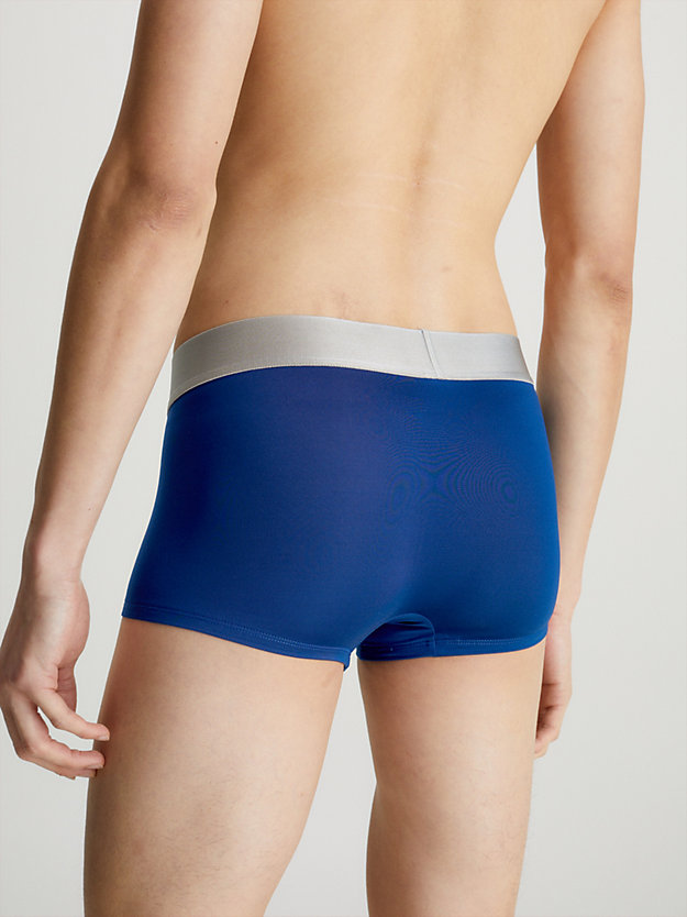 MID BLUE, SIGNATURE BLUE, CLAY GRY Lot de 3 boxers taille basse - Steel Micro for hommes CALVIN KLEIN