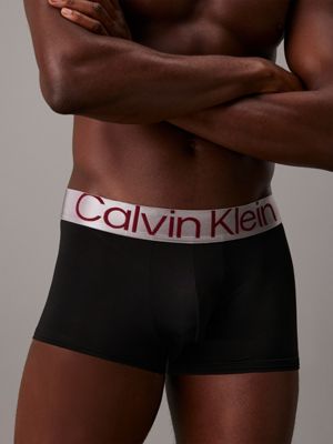 b- syrah lgs 3 pack low rise trunks - steel micro for men calvin klein