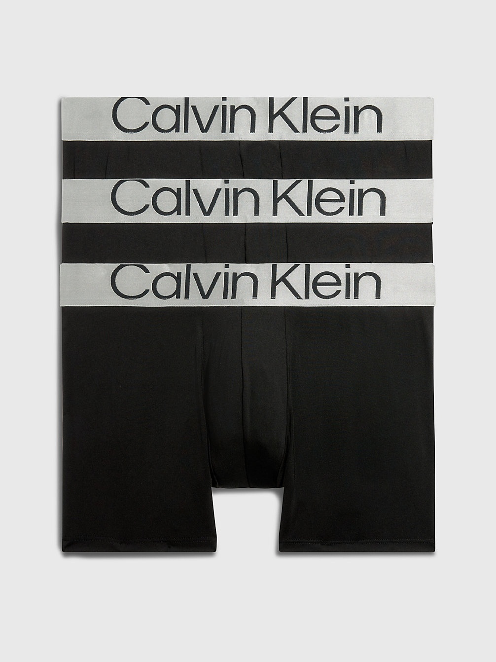 BLACK/BLACK/BLACK > Zestaw 3 Par Długich Bokserek - Steel Micro > undefined Mężczyźni - Calvin Klein