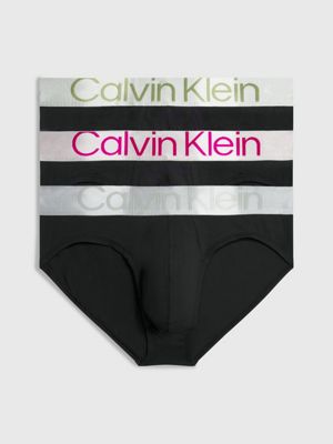 Calvin Klein Men's Hip Brief Metallic Chrome Cotton Ck U5820