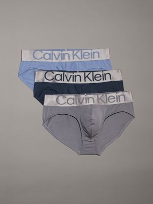  convoy 3 pack briefs - steel cotton for men calvin klein