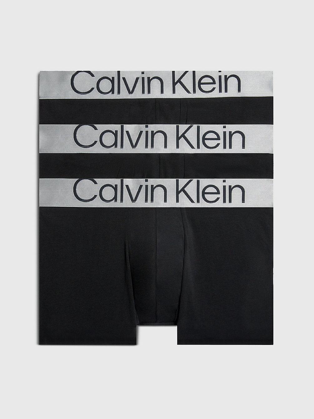 BLACK Lot De 3 Boxers - Steel Cotton undefined hommes Calvin Klein