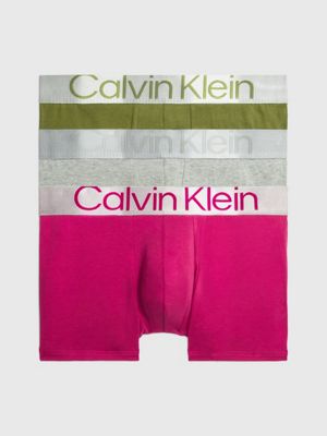 Calvin Klein Underwear LOW RISE TRUNK 3 PACK - Pants - silver/pink/blue/blue  - Zalando.de