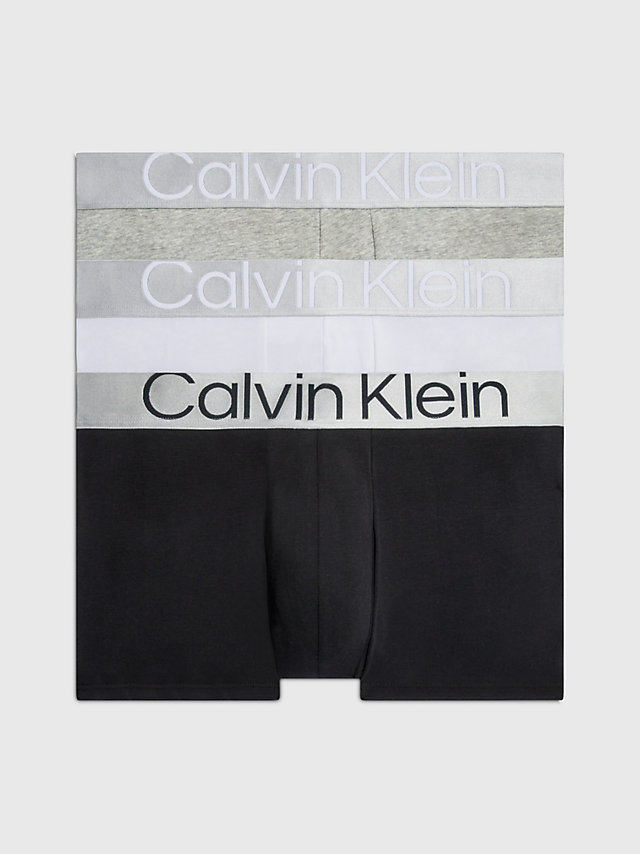 Black/white/grey Heather > 3er-Pack Shorts - Steel Cotton > undefined Herren - Calvin Klein