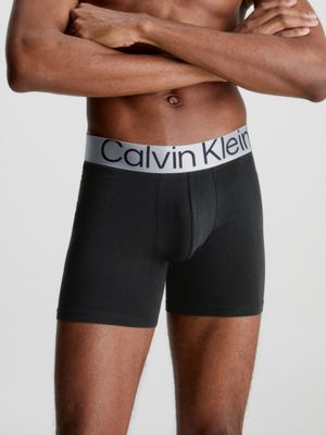CALVIN KLEIN UNDERWEAR Three-Pack Cotton-Blend Boxer Shorts for