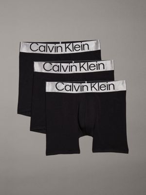 3 Pack Boxer Briefs Steel Cotton Calvin Klein 000NB3131A7V1