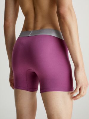 AMETHYST, SILVER SPRINGS, CRAYON BL 3 Pack Boxer Briefs - Steel Cotton for men CALVIN KLEIN