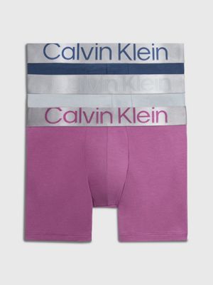 man Subjectief hoogtepunt 3-pack boxers lang - Steel Cotton Calvin Klein® | 000NB3131AC7Y