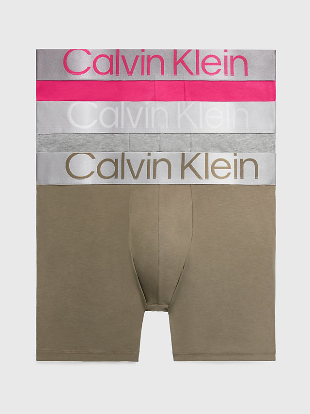 3 Pack Boxer Briefs - Steel Cotton Calvin Klein® | 000NB3131AC7Z