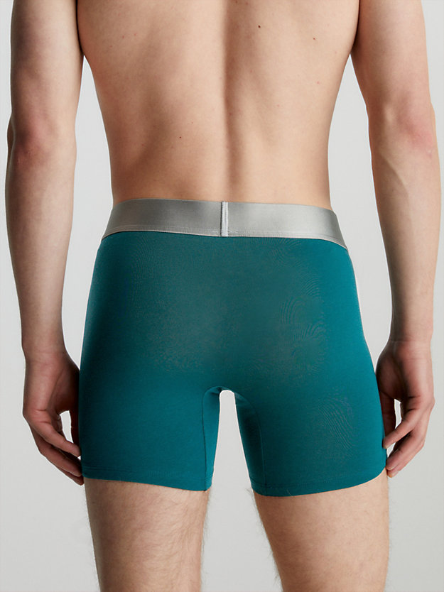 spectrum blue 3er-pack boxershorts - steel cotton für herren - calvin klein