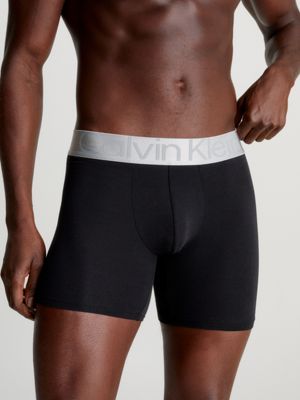 Calvin Klein Underwear SUSTAIN STEEL COTTON BOXER BRIEF 3-PACK Black - BLACK