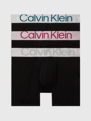 Calvin Klein Men`s Microfiber Boxer Briefs Pack of 3 Black