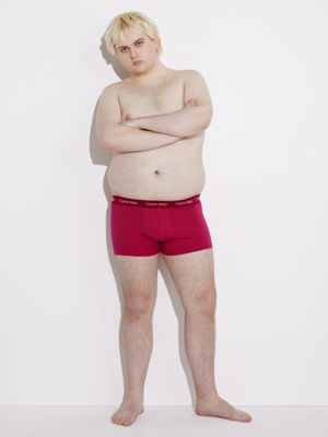  ln lm plus size 5 pack low rise trunks - pride for men calvin klein