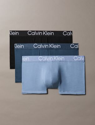  hemisphere blue 3 pack trunks - ultra soft modern for men calvin klein