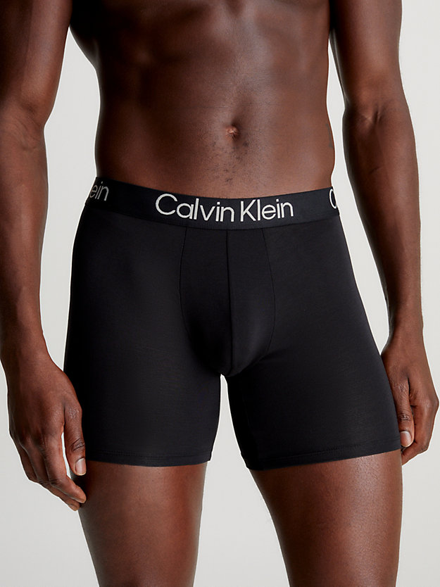 BLACK/BLACK/BLACK Lot de 3 boxers longs - Ultra Soft Modern for hommes CALVIN KLEIN