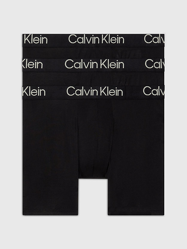 BLACK/BLACK/BLACK Boxer aderenti lunghi in confezione da 3 - Ultra Soft Modern da uomo CALVIN KLEIN