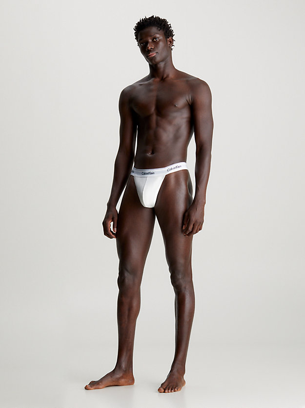 black/white/grey heather 3 pack thongs - modern cotton for men calvin klein