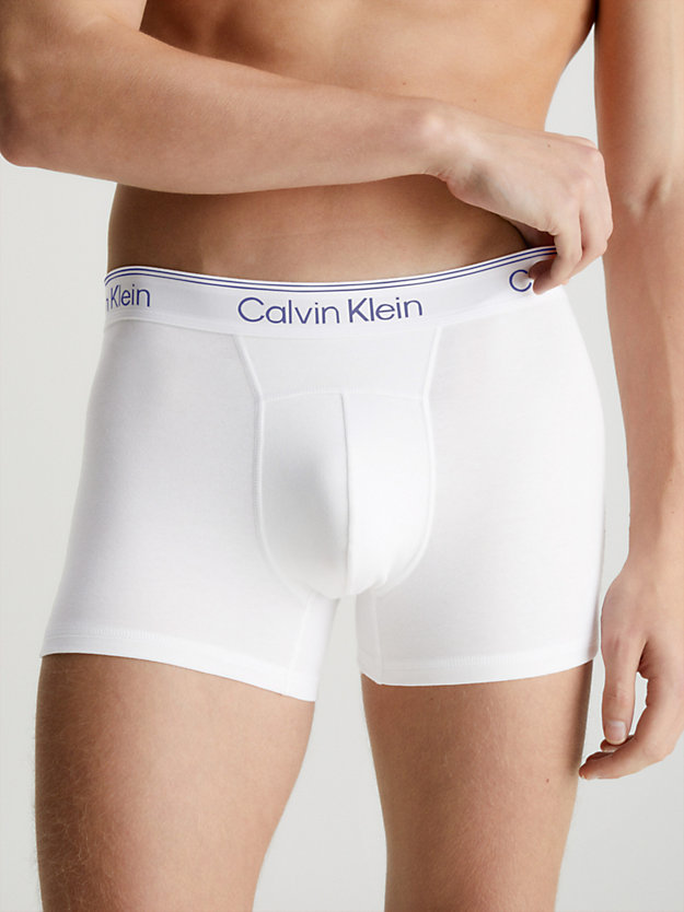 WHITE Boxer - Athletic Cotton for hommes CALVIN KLEIN