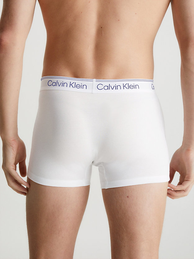WHITE Trunks - Athletic Cotton for men CALVIN KLEIN