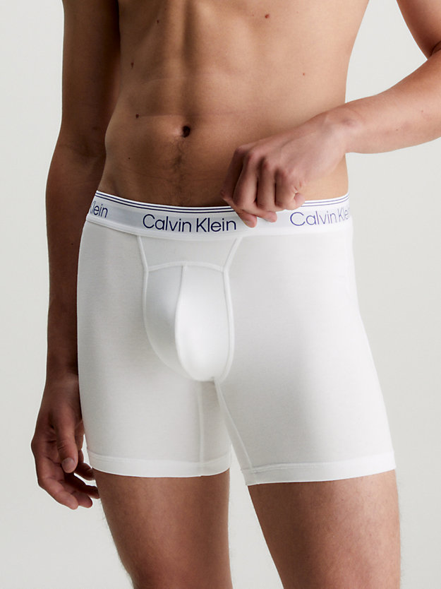 WHITE Boxer Briefs - Athletic Cotton for men CALVIN KLEIN