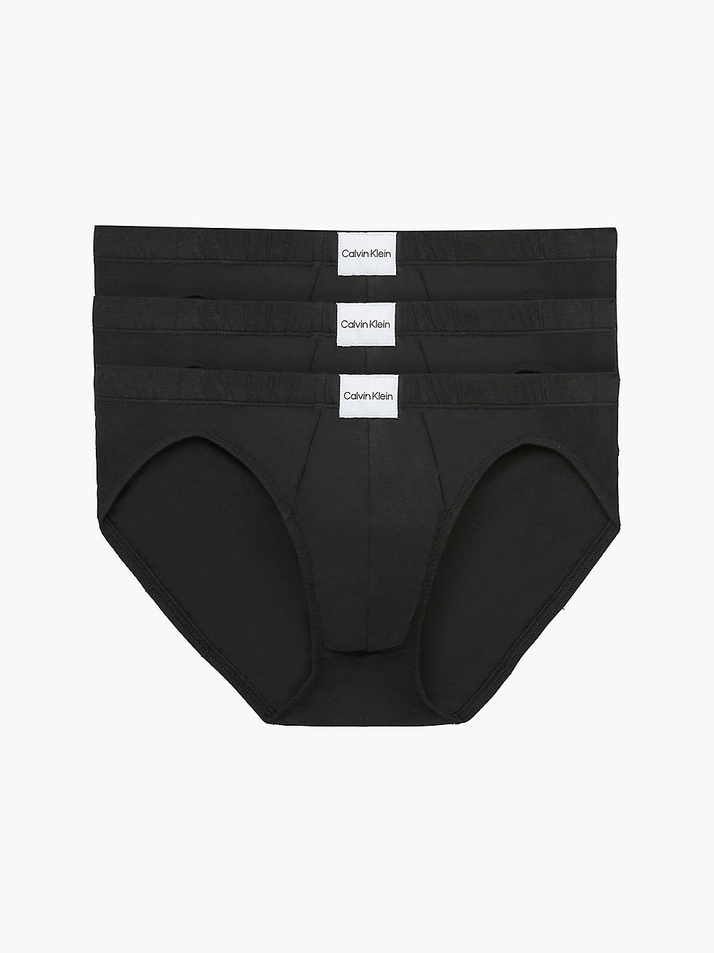 BLACK/BLACK/BLACK 3-Pack Slips - Pure Cotton undefined heren Calvin Klein