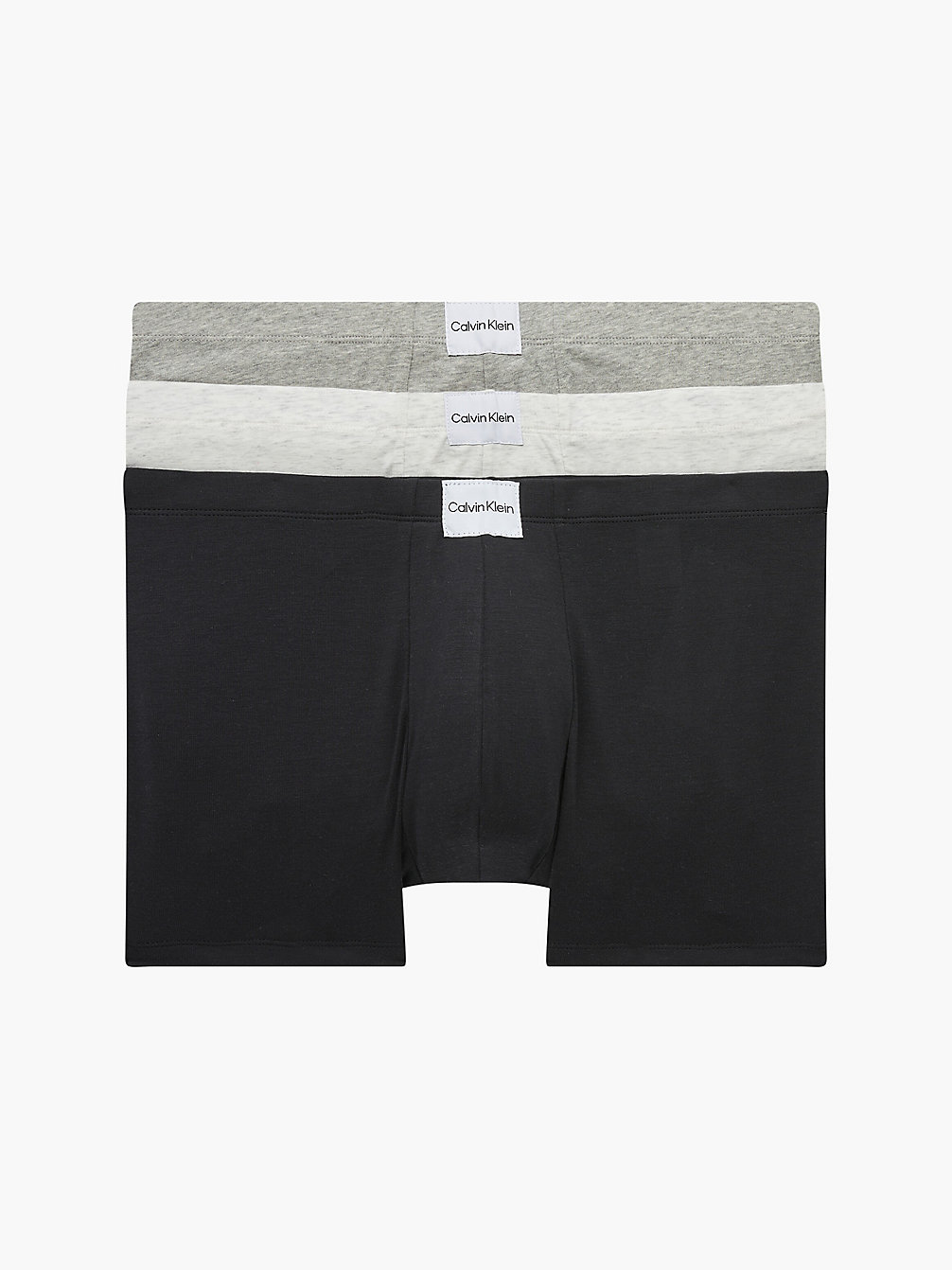 GREY HEATHER/ BLACK/ SNOW HEATHER 3-Pack Boxers - Pure Cotton undefined heren Calvin Klein